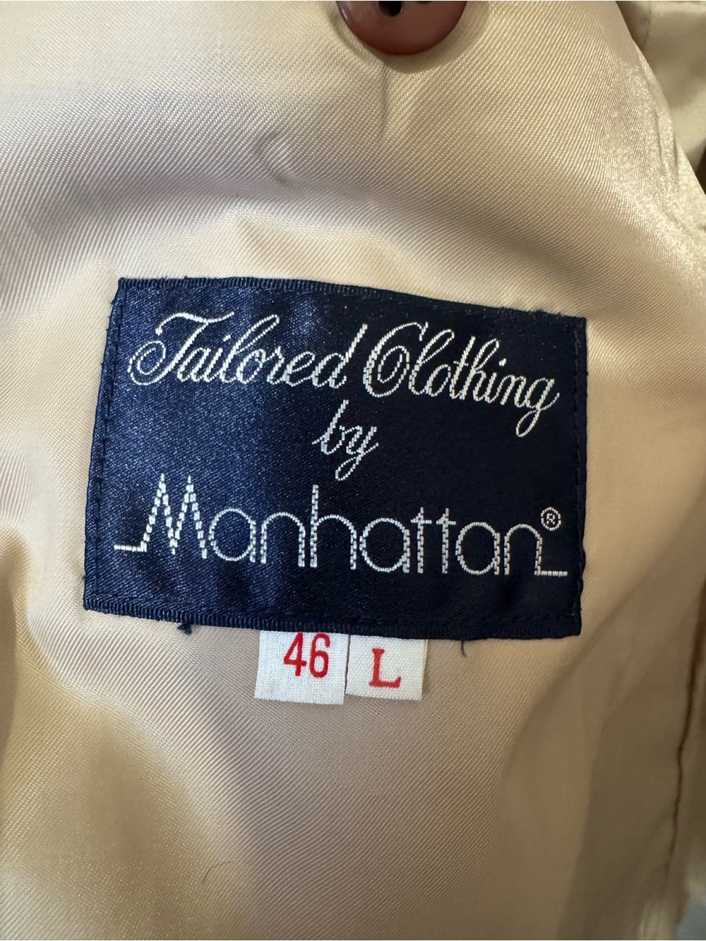 Manhattan Tan Sport Coat Blazer - Classic Tailored Style - Picture 6 of 8